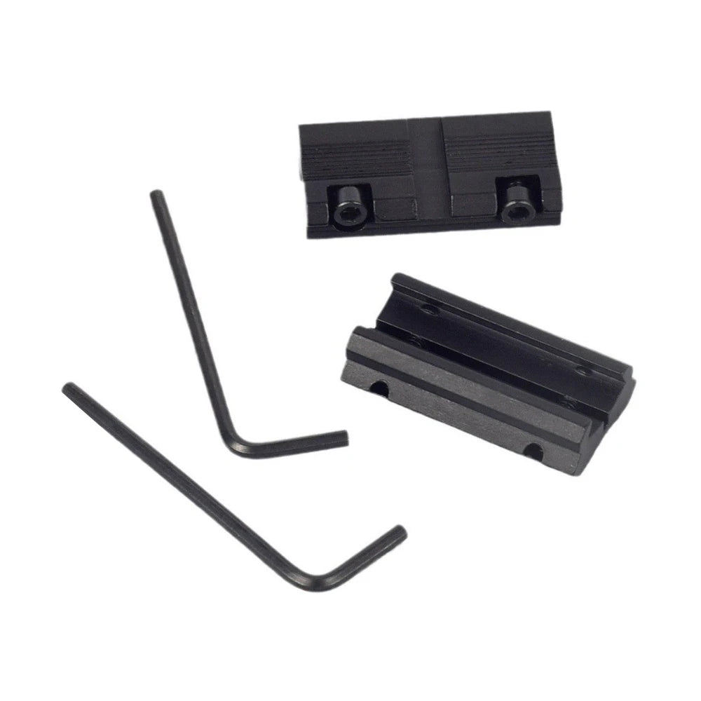 2pcs Tactical Picatinny 11mm Dovetail To 7/8" 20mm Weaver  Adapter