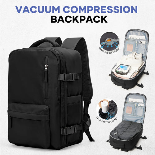 Vacuum Compression Travel Backpack - Large Capacity Foldable Hiking
