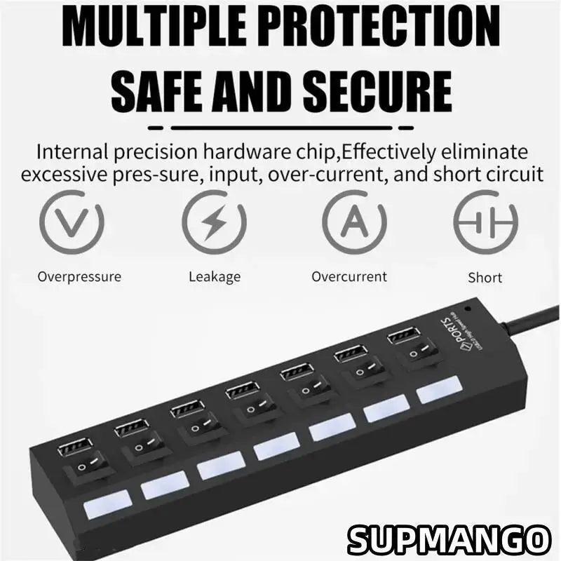 USB Hub Hub USB Adapter Multi Ports Use Power Adapter Extensor USB 2.0