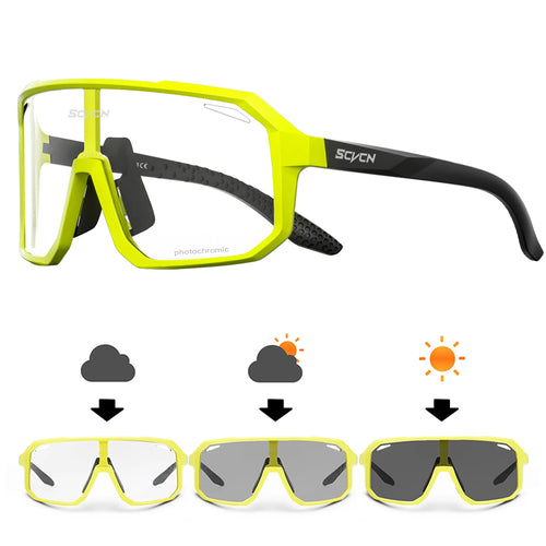 SCVCN New Cycling Glasses Bike Sunglasses Men UV400 Eyewear Outdoor