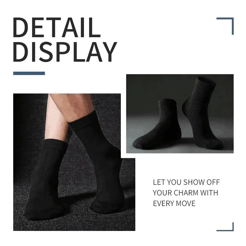 3 Pairs Black Men Socks Cotton For Men Pair Set Long KupiVIP S