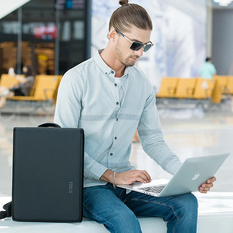 BANGE New Design Men Backpack Waterproof Fits for 14.1 inch Laptop Bag