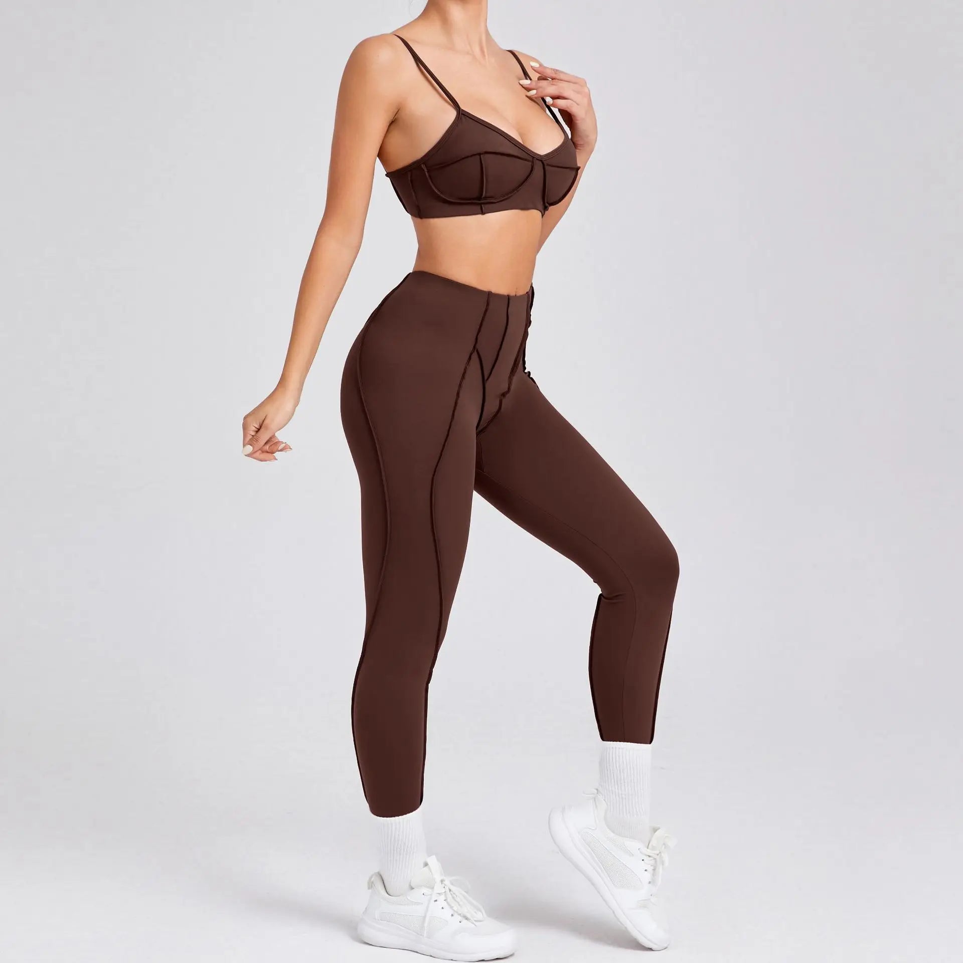 New Yoga Set Women Tracksuit Workout Legging Athletic Suit Gym Push Up
