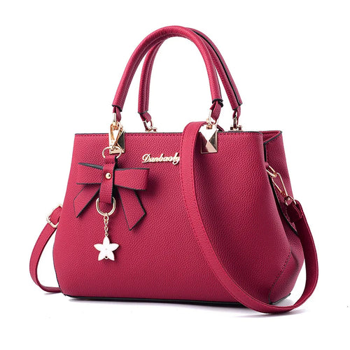 Yogodlns Elegant Women Messenger Bags with flower pendant Office