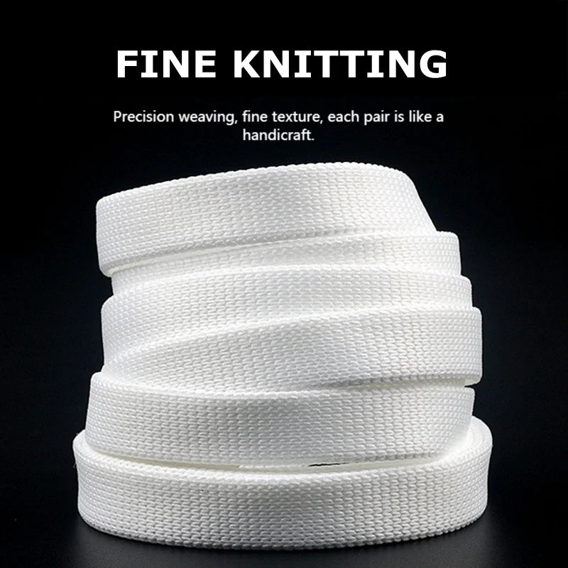 1.2cm width Flat Shoelaces Rainbow Shoelace MCQ Classic Casual White