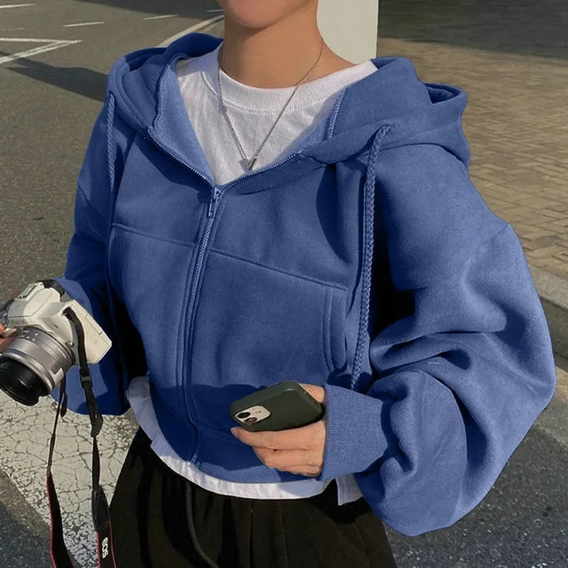 2024 Spring Autumn New Insfleece-lined Versatile Cropped Slims Smooths