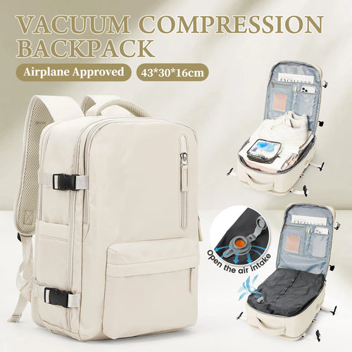 Vacuum Compression Travel Backpack - Large Capacity Foldable Hiking