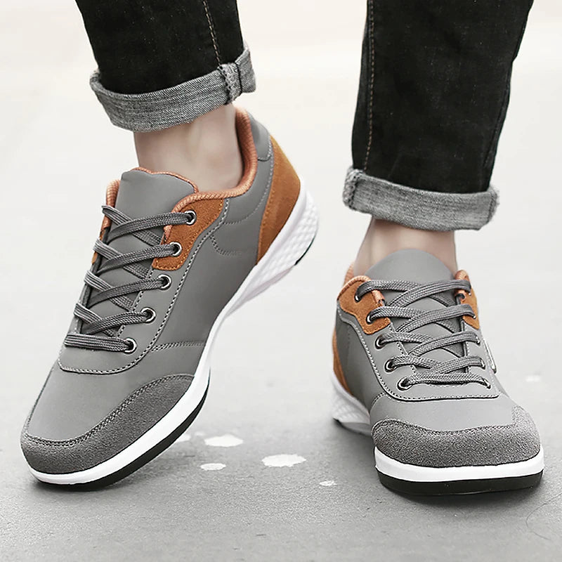 Leather Men Shoes Sneaker Trend Sports Running Breathable Men‘s