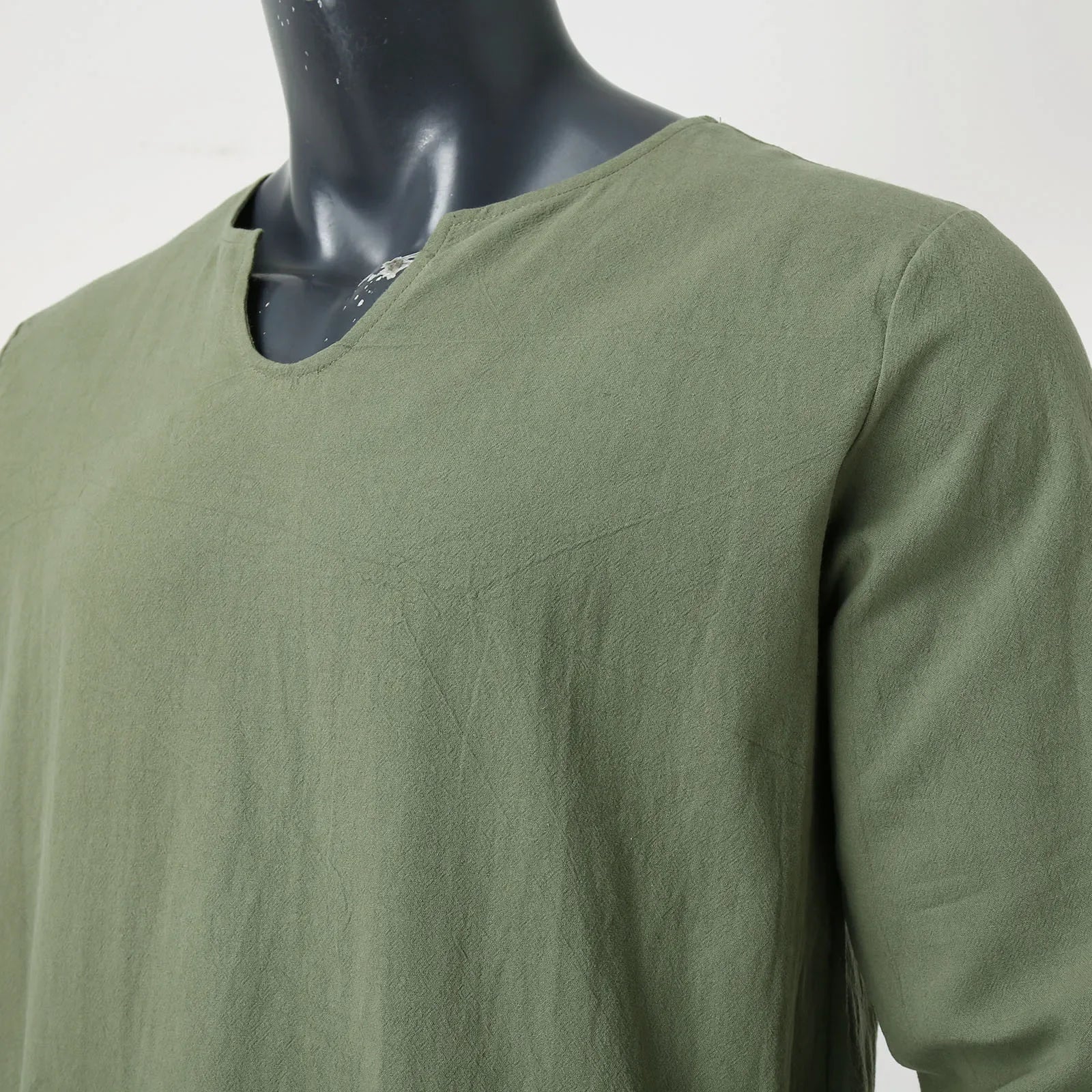 Medieval Renaissance Retro Linen Shirt Tops Tunic Male Long Robes