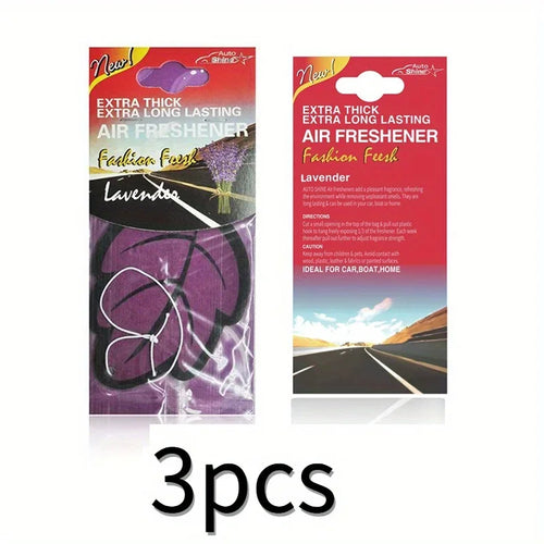 3-60pcs Car Air Freshener Natural Scented Tea Paper Auto Hanging