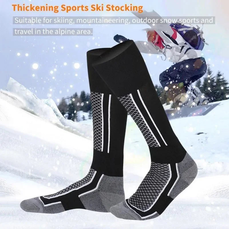 1 Pair Winter Warm Thickening Ski Stockings Hiking Socks For Women Men