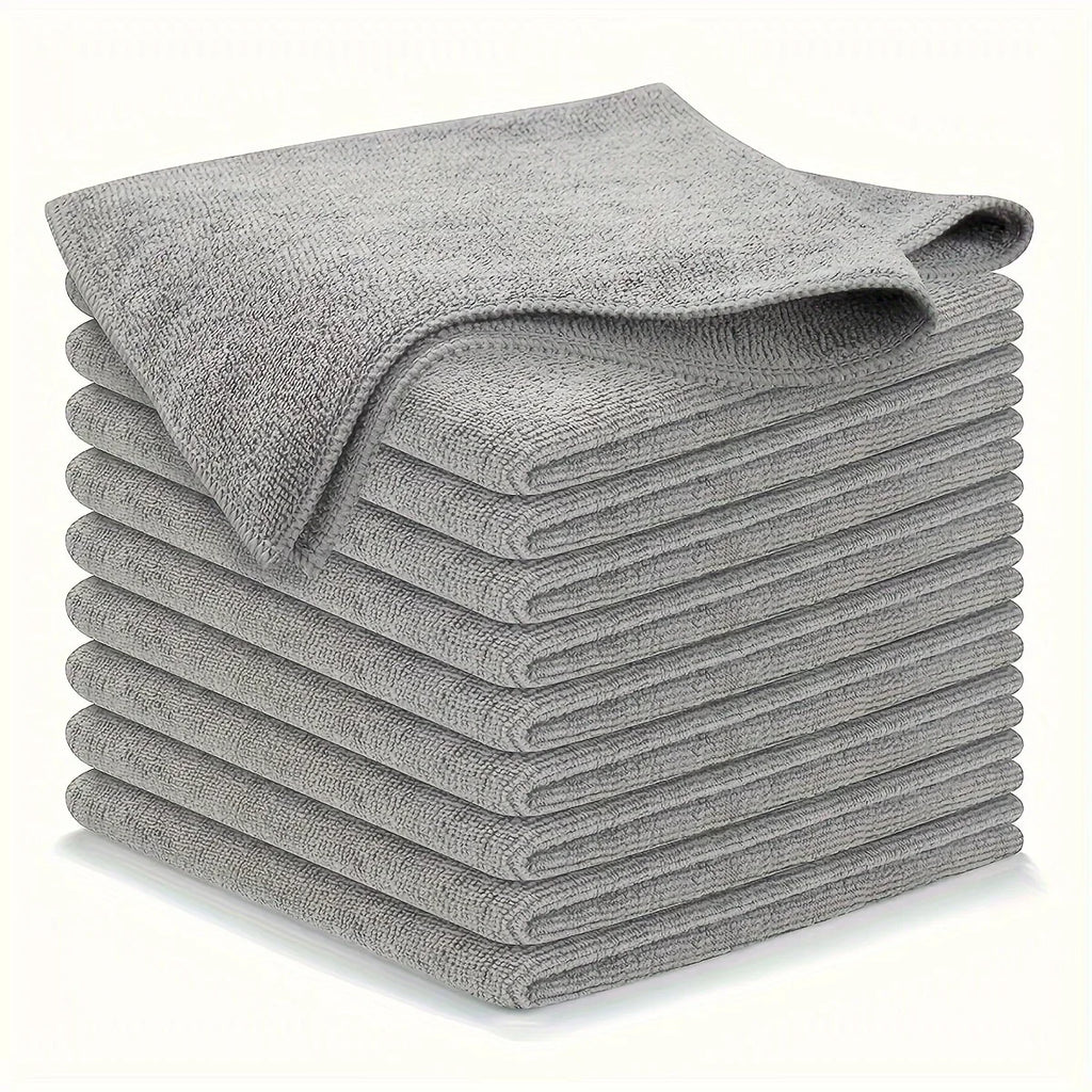 5/10/20pcs Kitchen Towel, Ultra-fine Fiber Light Gray Cleaning Cloth