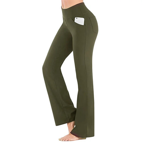 Elegant Women's Pants Palazzo Flared Wide Killer High Waist OL Ladies