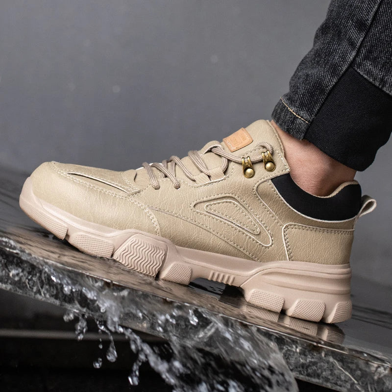Safety Shoes Men Steel Toe Work Shoes Anti-smash Anti-puncture