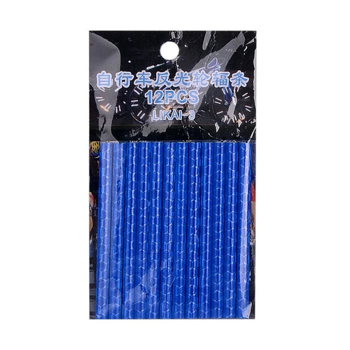 12PCS/Bag Bicycle Wheel Spokes Reflective Sticker Tube Strip Warning