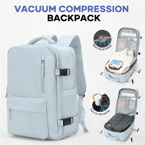 Vacuum Compression Travel Backpack - Large Capacity Foldable Hiking