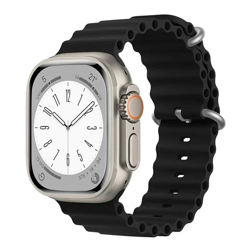 Silicone Ocean band for Apple Watch straps 45mm 46mm 40mm Ultra 2 49mm