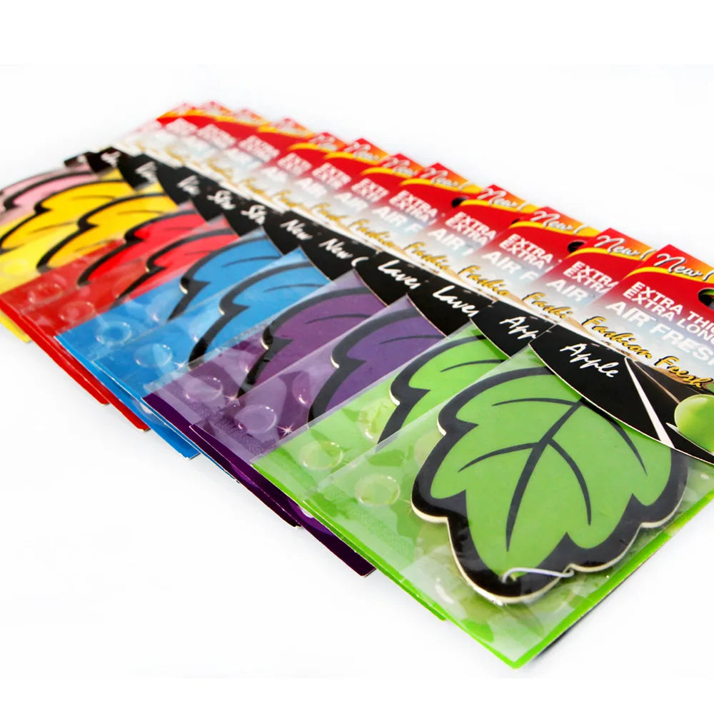 6PCS Car Air Freshener Natural Scented Tea Paper Auto Hanging Vanilla