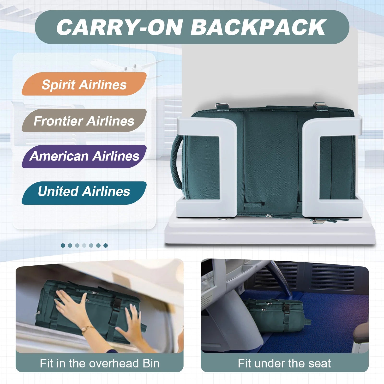 Easyjet Cabin Bag 45x36x20 Backpack, 40x20x25 Ryanair Carry-Ons,