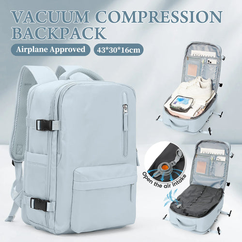 Vacuum Compression Travel Backpack - Large Capacity Foldable Hiking