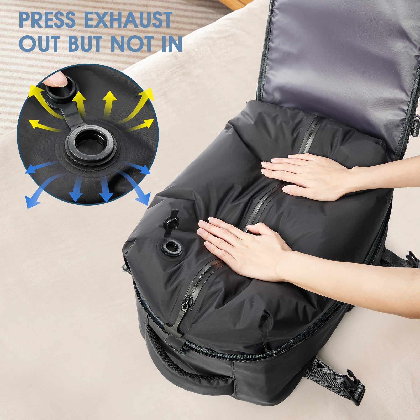Vacuum Backpack Travel Bag for Men Large Capacity airback Backpack