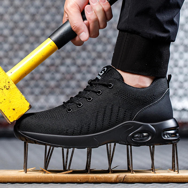 New Styles Men Safety Boots With Steel Toe Cap Anti-smash Work