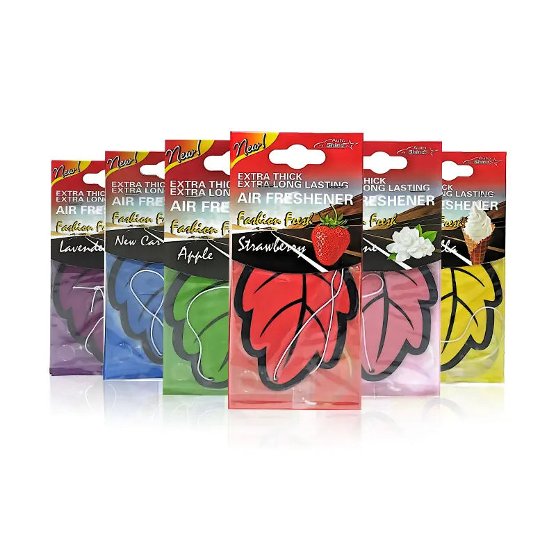 3-60pcs Car Air Freshener Natural Scented Tea Paper Auto Hanging