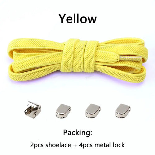 No tie Shoe laces Elastic laces Sneakers Flat Shoelaces without ties