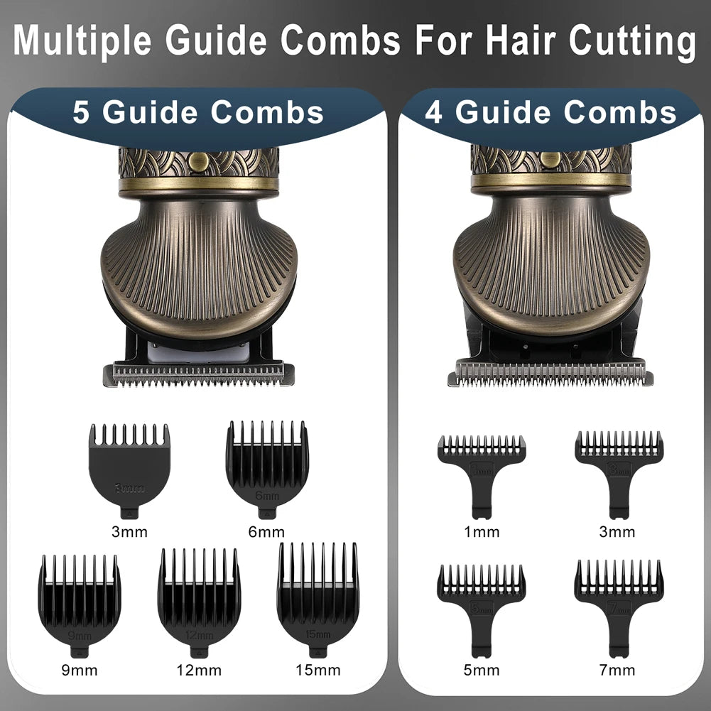 Hatteker 6 in 1 hair clipper set hair trimmer hair cutting machine for