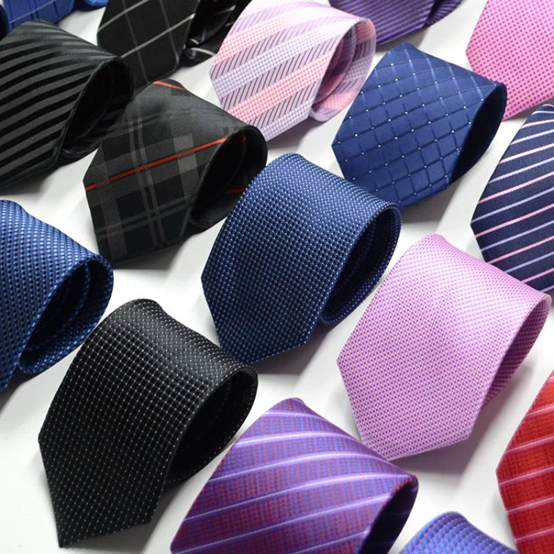 67 Styles Men's Ties Solid Color Stripe Flower Floral 7-8cm Jacquard