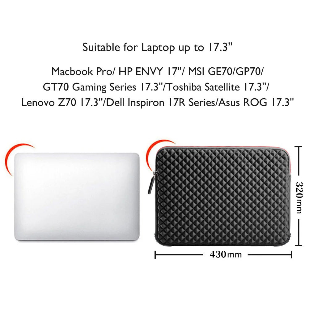WIWU 17.3 inch Laptop Bag Case for Macbook Pro 17 Waterproof Laptop
