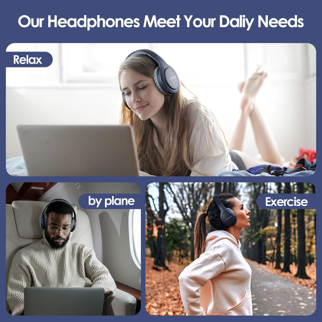 Siindoo Wireless Bluetooth Headphones 3 Colors Foldable Stereo