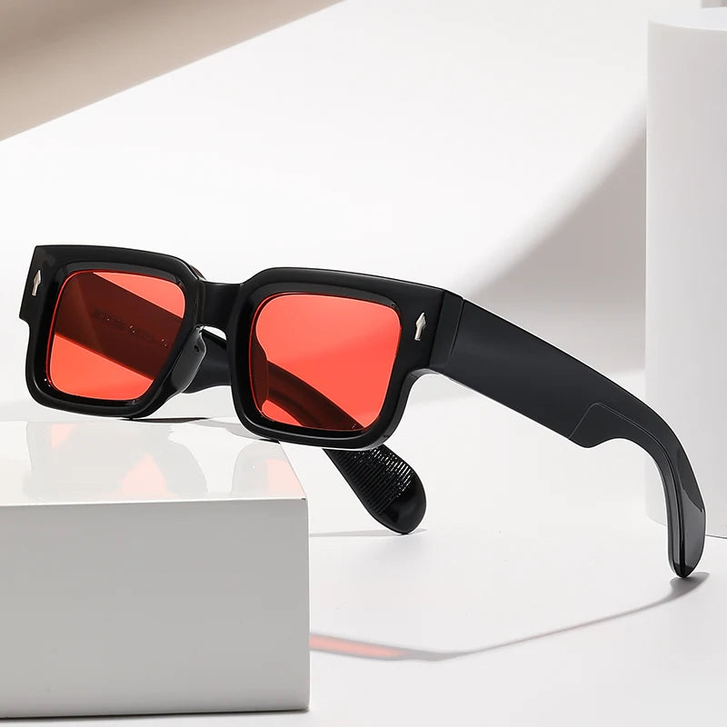 Fashion Retro Thick Leg Square Frame Sunglasses Men Women Popular