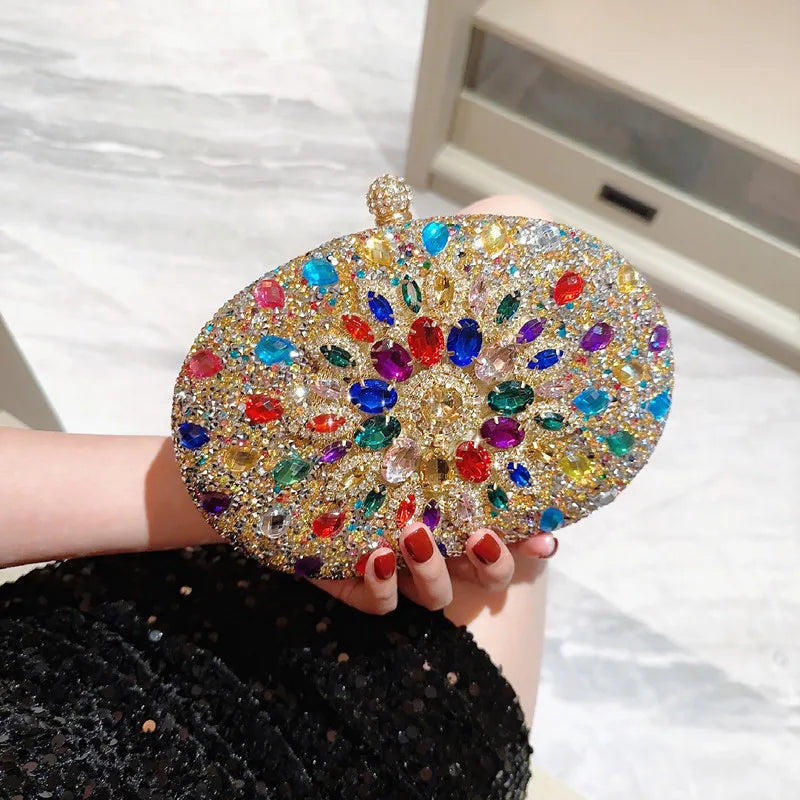 Luxury Crystal Diamond Women Clutch Evening Bag Wedding Crystal Ladies