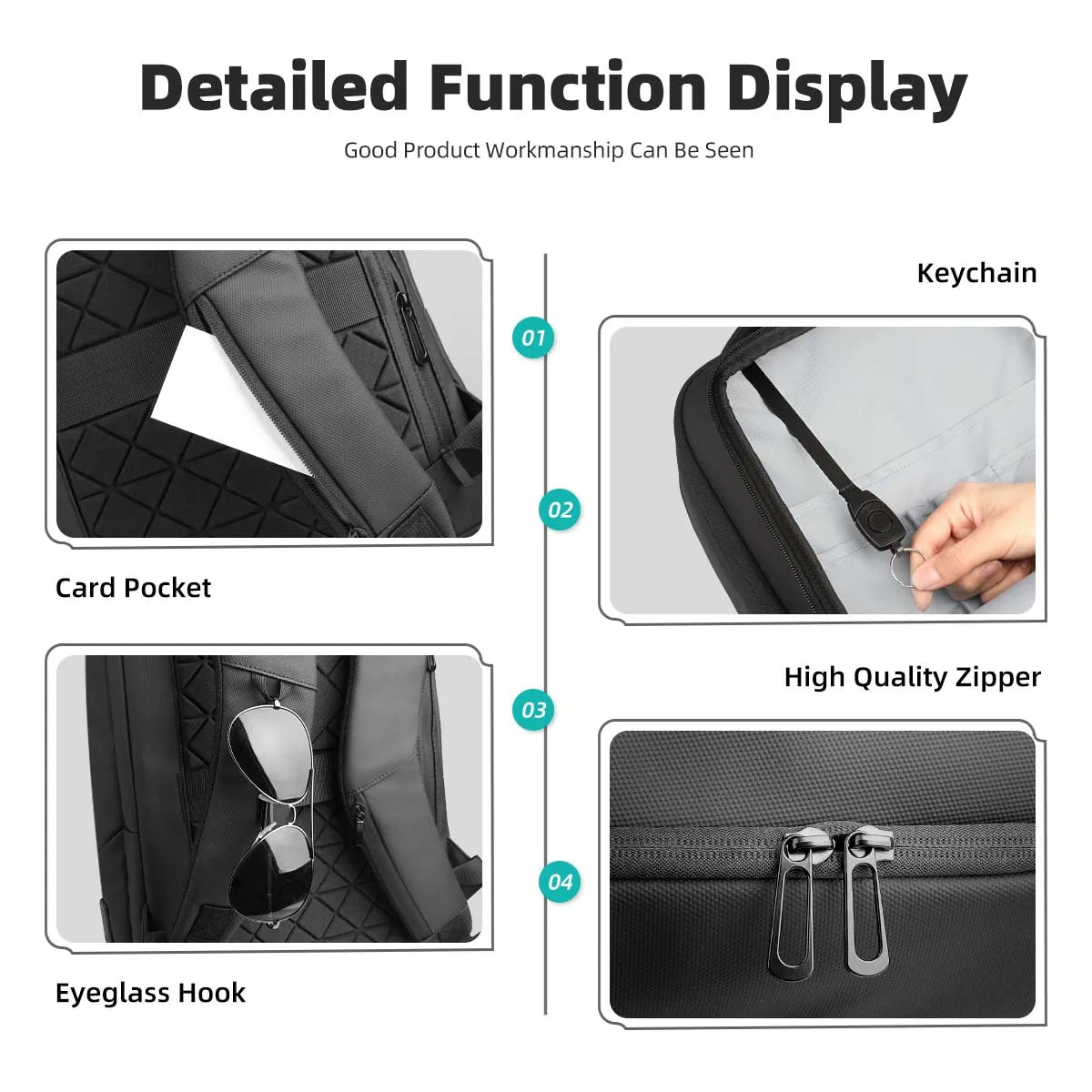 HK Men's Designer Laptop Bag Waterproof School Bags for College Boys