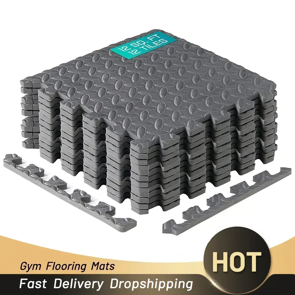 4~20Pcs Puzzle Fitness Mat, Eva Interlocking Foam Floor Tiles for Home
