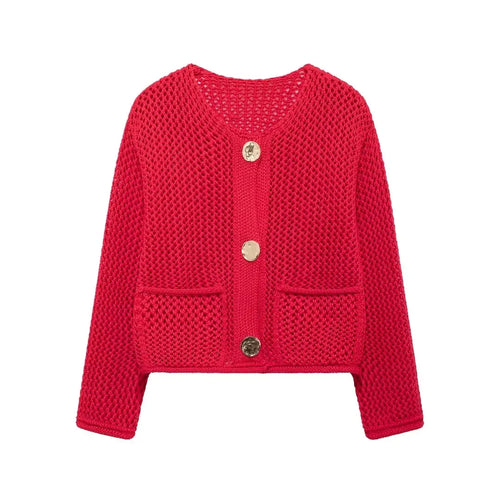 Autumn Winter Knitted Cardigans For Women Casual Button Long Sleeve