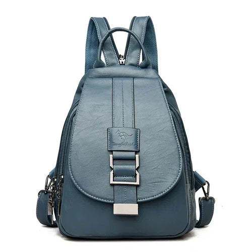 Multifunctional Women Leather Backpacks Casual Backpack For Teenager