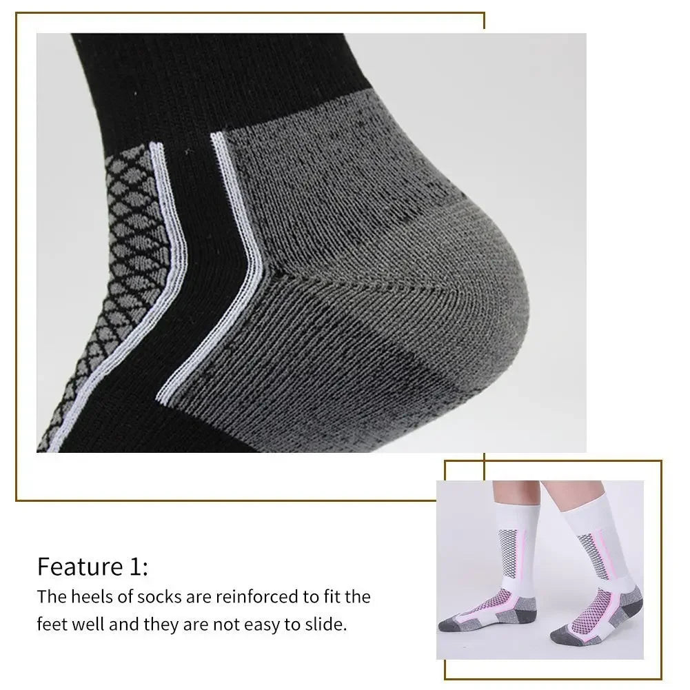 1 Pair Winter Warm Thickening Ski Stockings Hiking Socks For Women Men