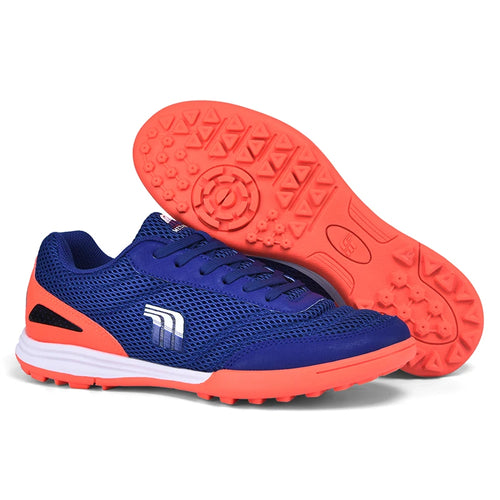 Men‘s Soccer Shoes Low Top Breathable Football Boots Non-Slip Futsal