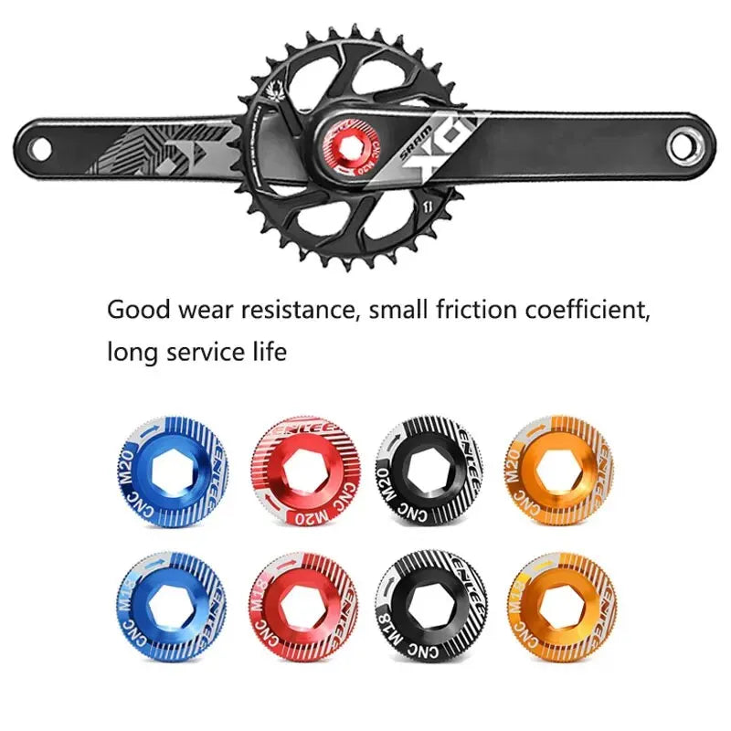 ENLEE Bike Crank Cover Crank Screw Aluminum Alloy Mountain Bike Color