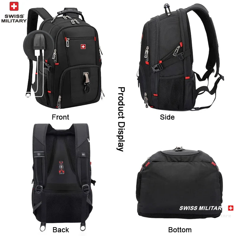 Waterproof Men's Backpack 15.6/17 Inch Laptop Backpacks School Travel