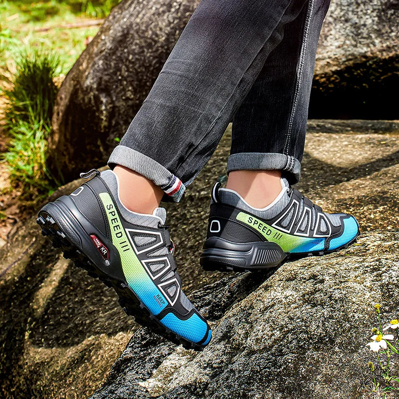 Men‘s Waterproof Hiking Shoes Outdoor Trainers Lace-up Climbing Shoes