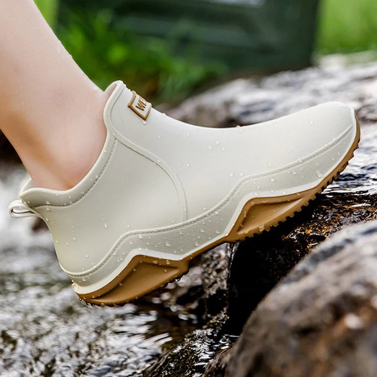 Fashionable Men & Women’s Ankle Rain Boots Anti-Slip Waterproof Shoes