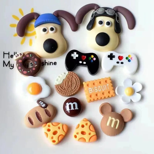 DIY 3D Cute Cartoon Dog Shoe Charms for Clogs Slides Sandals Garden