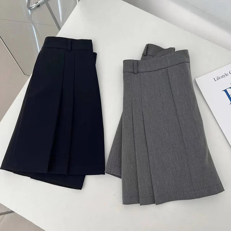 Lucyever Preppy Style A-Line Skirt for Women Summer New High Waist