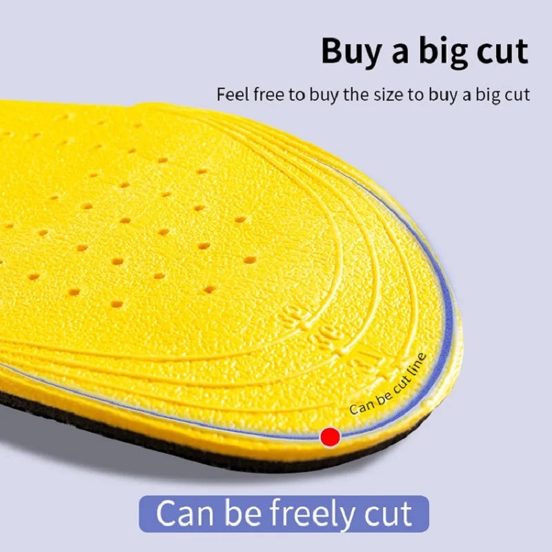 Invisiable Height Increase Insoles for Women Men Heel Lift Yellow