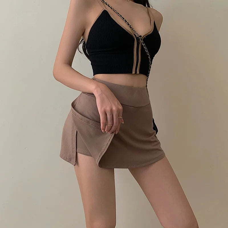 Tennis Skirt Women High Waist Sexy Girl Tight Bag Hip Short Skirt