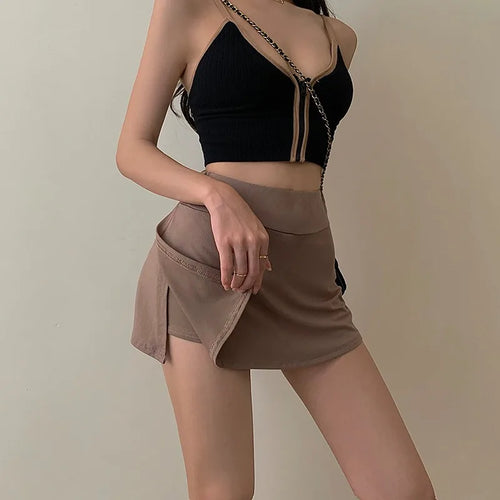 Tennis Skirt Women High Waist Sexy Girl Tight Bag Hip Short Skirt