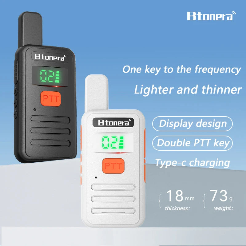 Btonera T1 Mini Walkie Talkie pmr 446 Profesional Walkie Talkies Largo